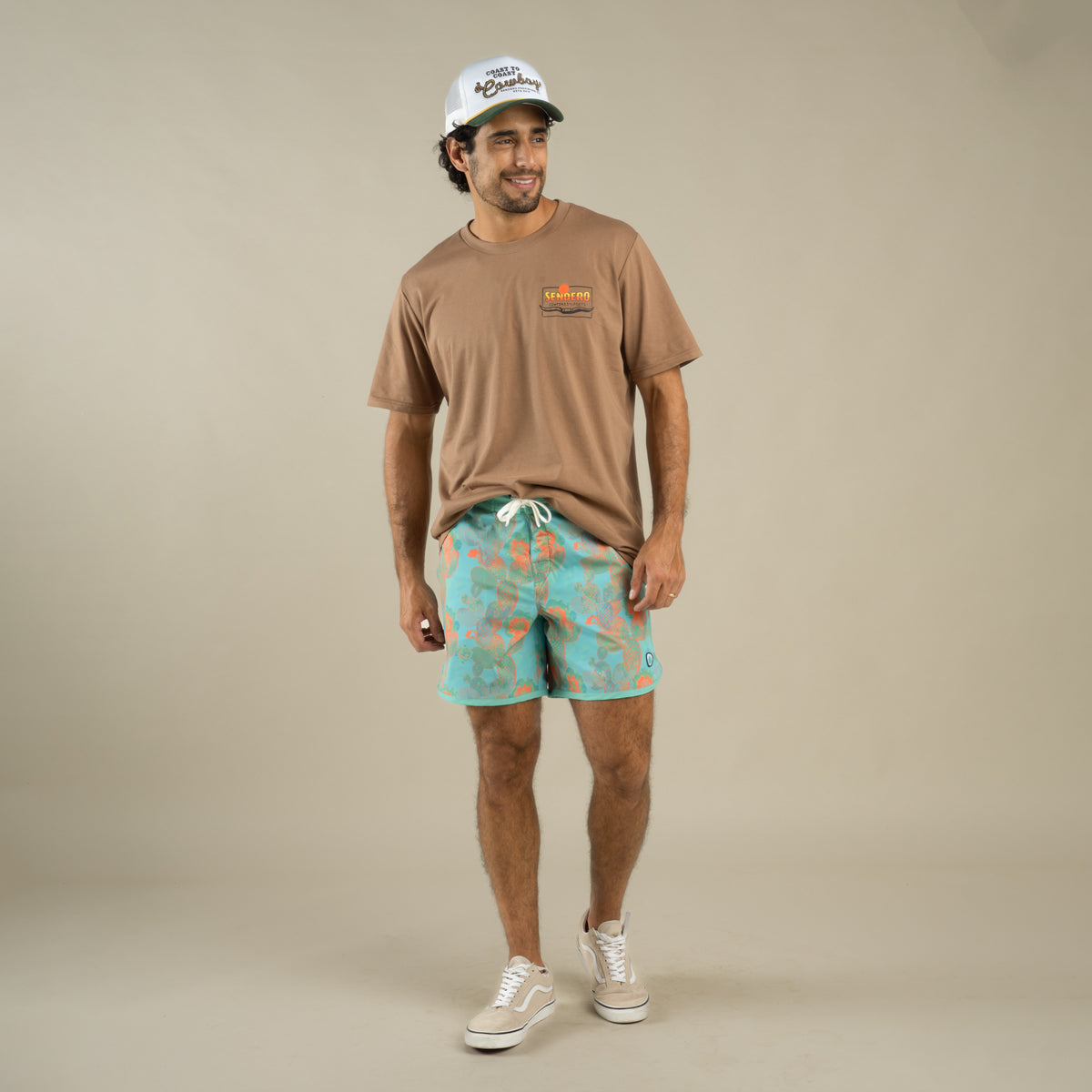 Point Bar Boardshort - Nopal Cosmico - Verde Vivo