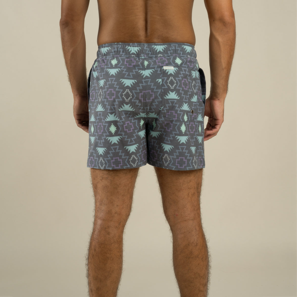 The Barton Elastic Boardshort - Chevron - Dark