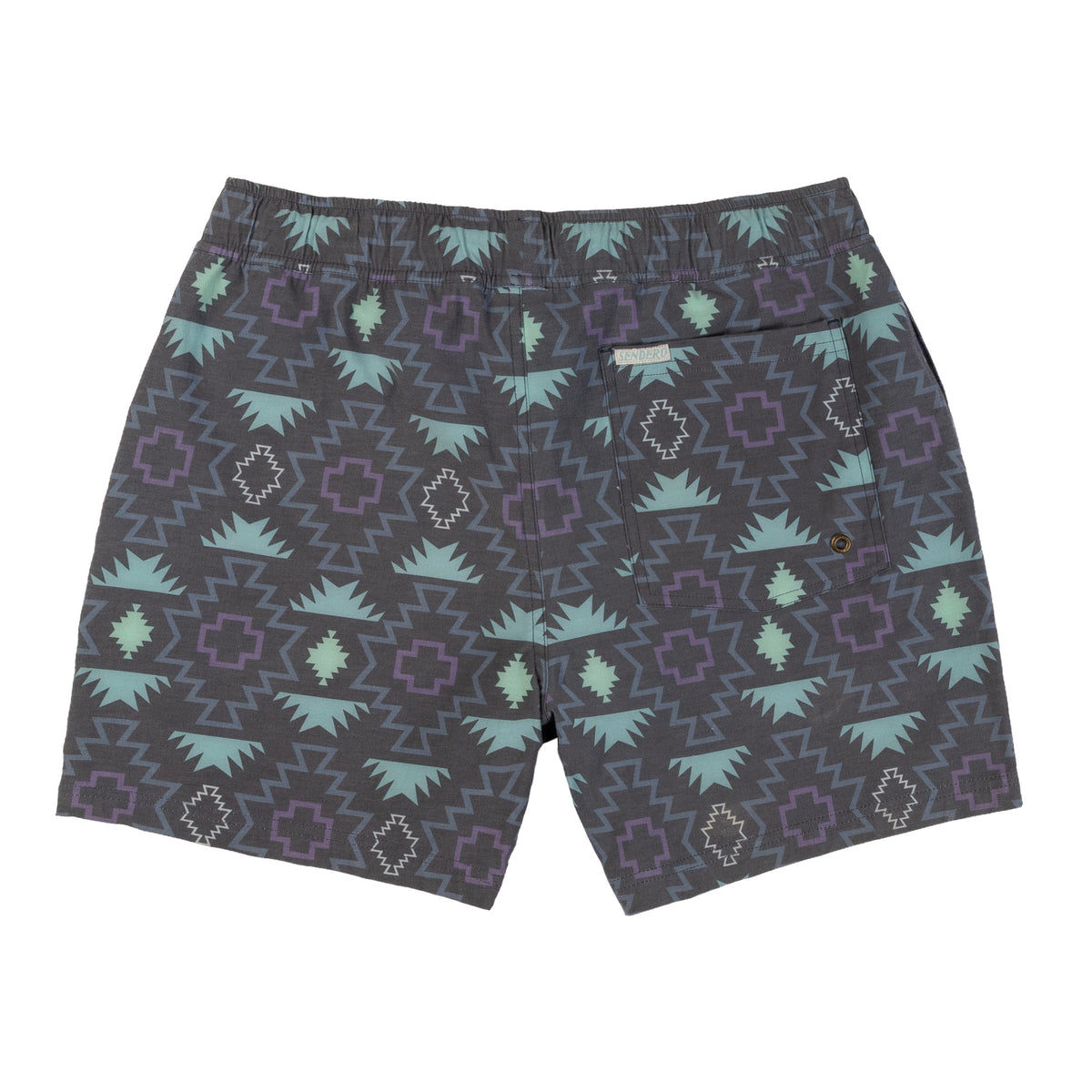 The Barton Elastic Boardshort - Chevron - Dark