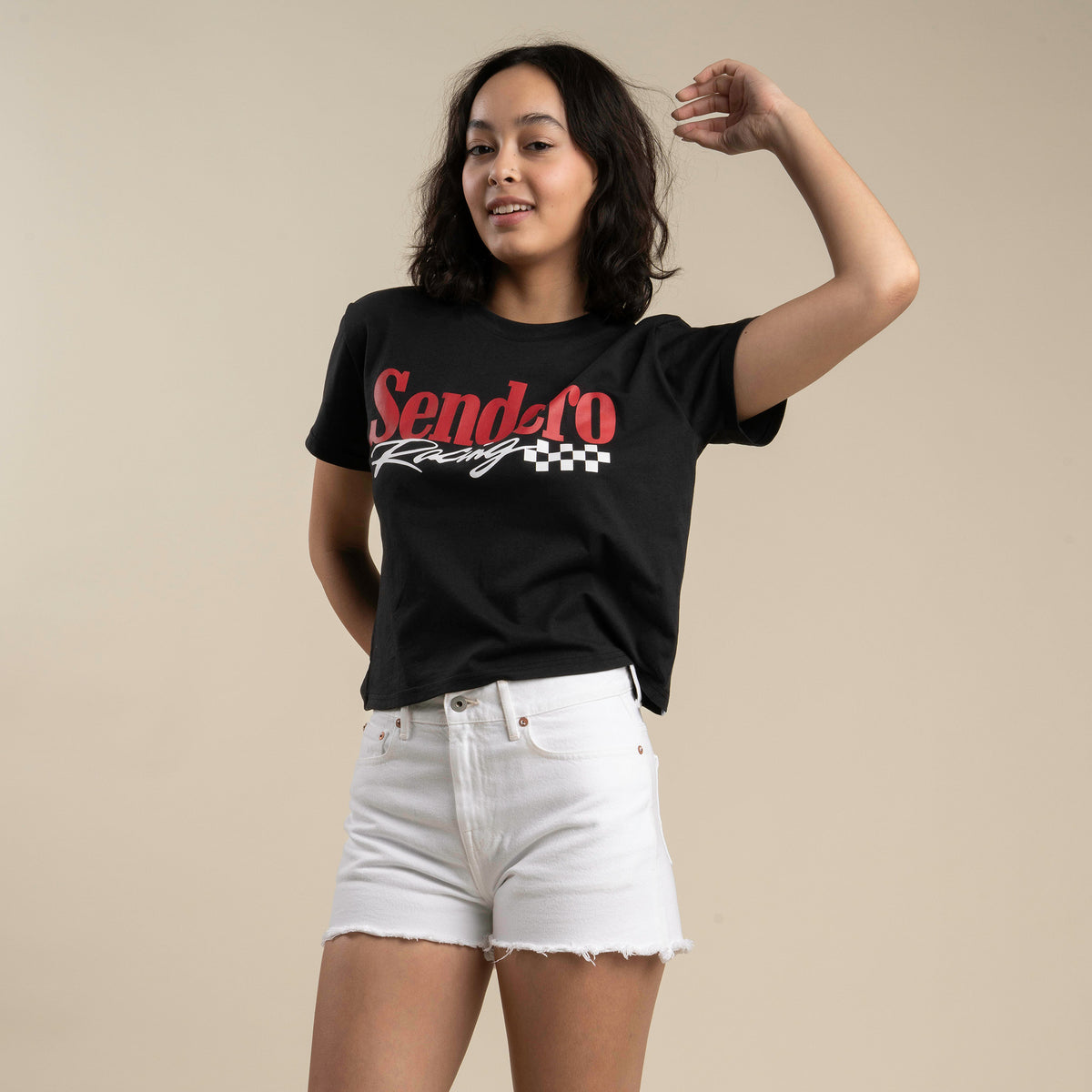 Sendero Racing Boxy Tee - Black