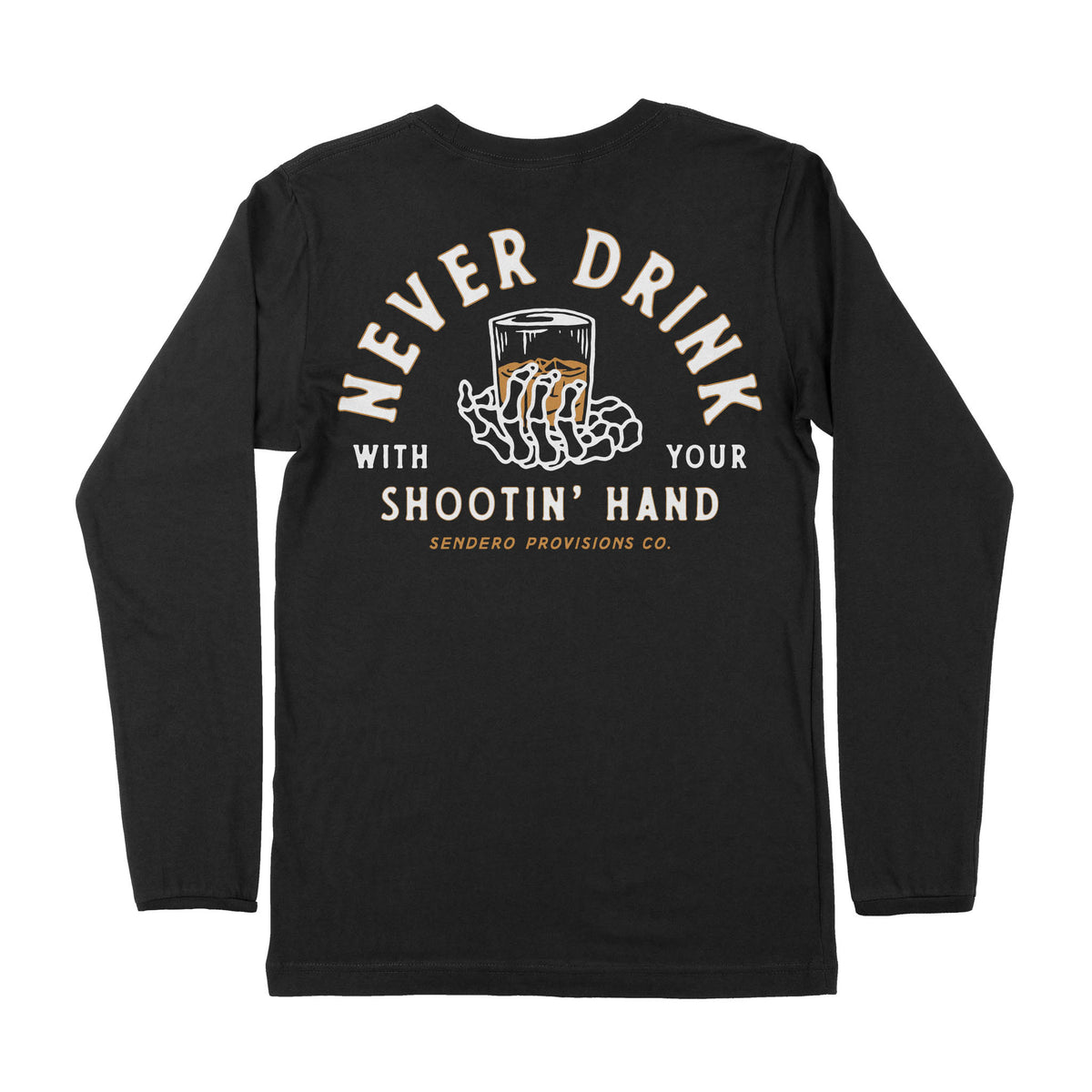 Shootin' Hand Long Sleeve T-Shirt - Black