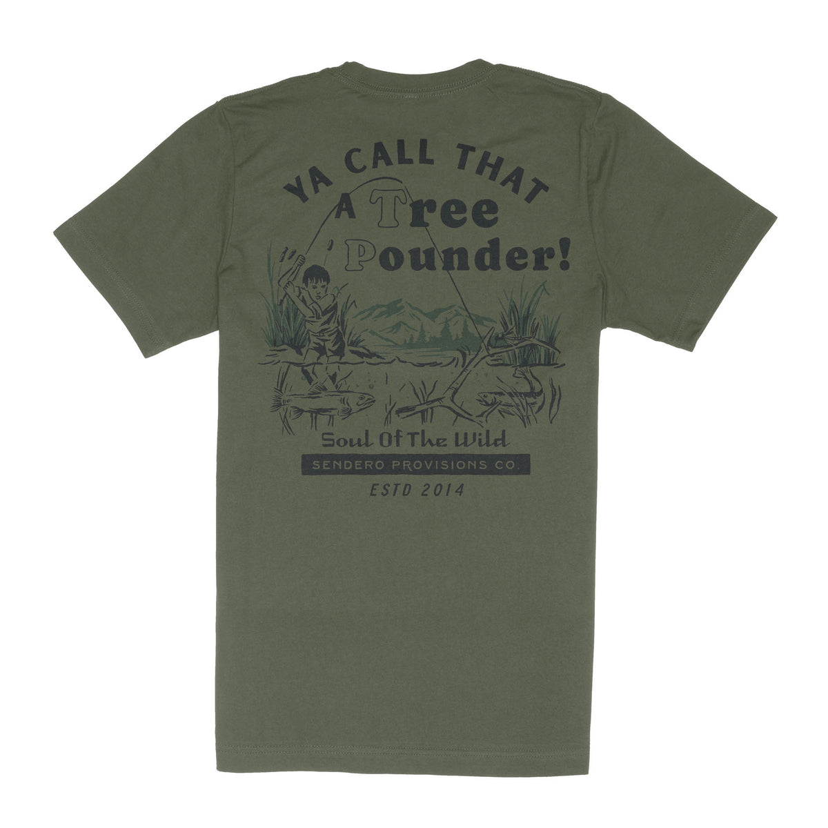 Tree Pounder T-Shirt - Army Green