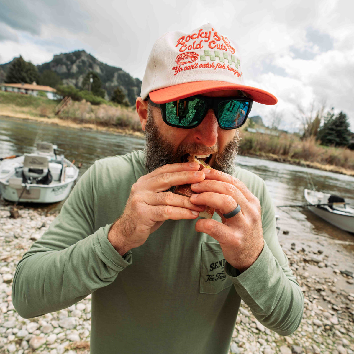 Rocky's Cold Cuts Hat - White/Red