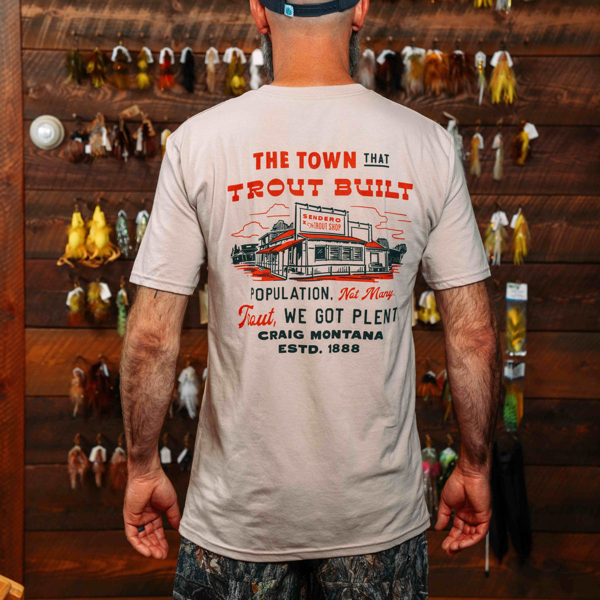 Trout Built T-Shirt - Sand