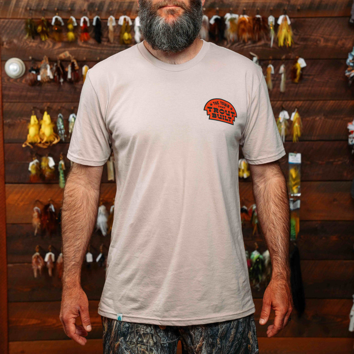 Trout Built T-Shirt - Sand