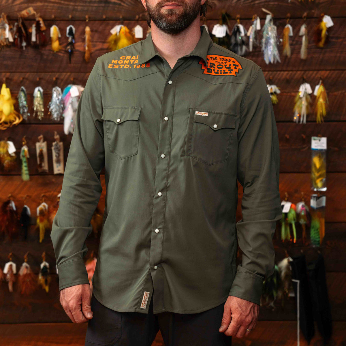Confluence Tech Long Sleeve Shirt -Trout Shop - Desert Sage