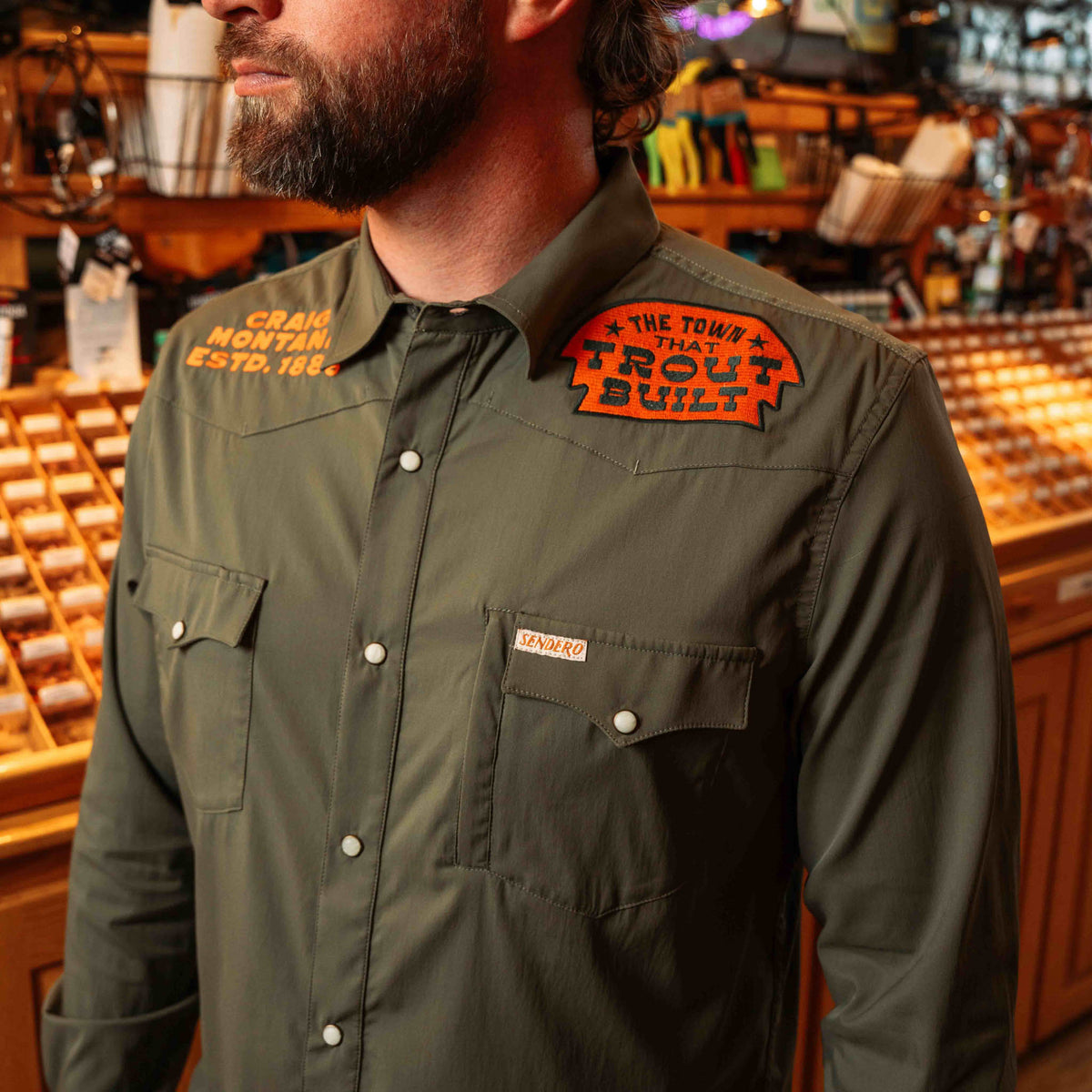 Confluence Tech Long Sleeve Shirt -Trout Shop - Desert Sage