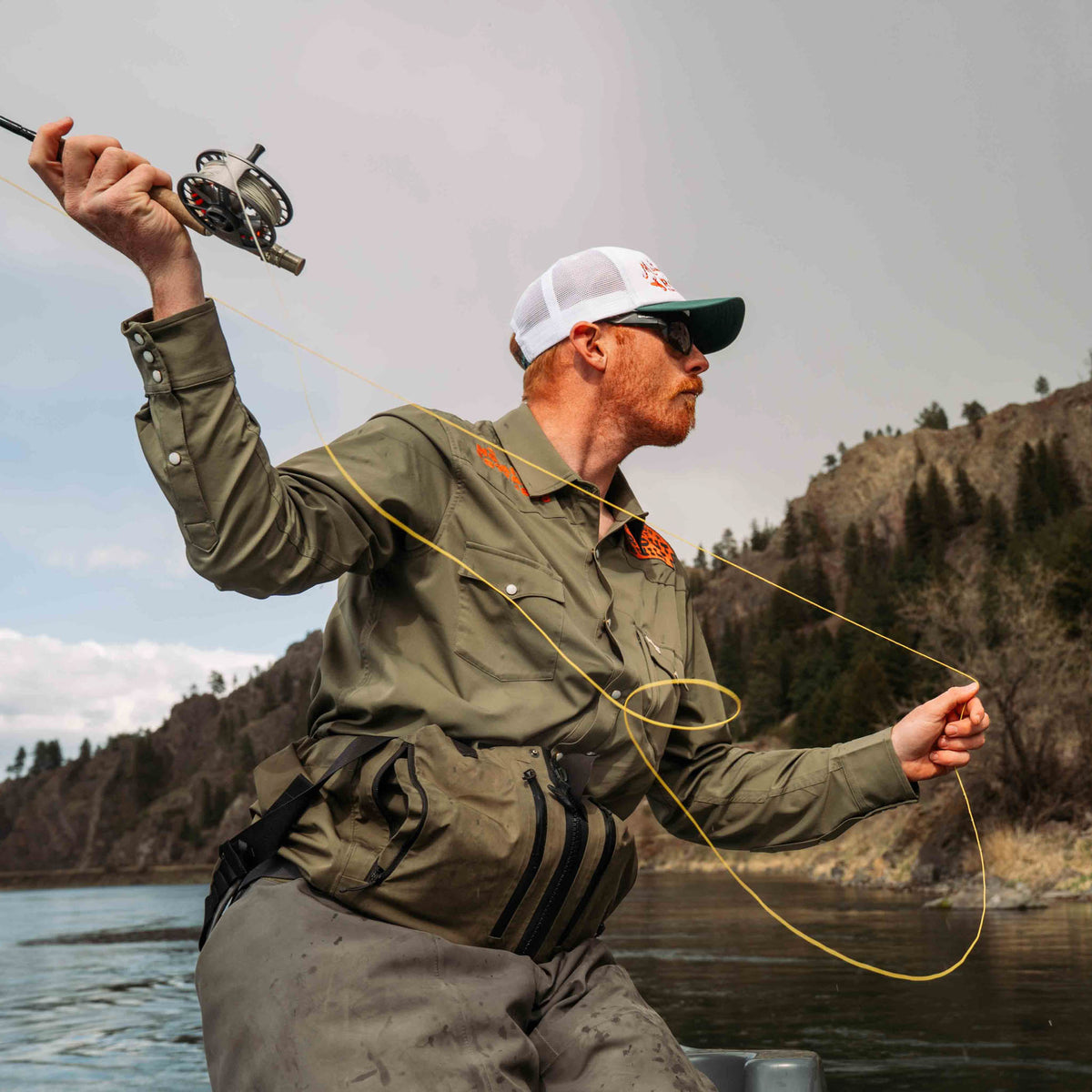 Confluence Tech Long Sleeve Shirt -Trout Shop - Desert Sage