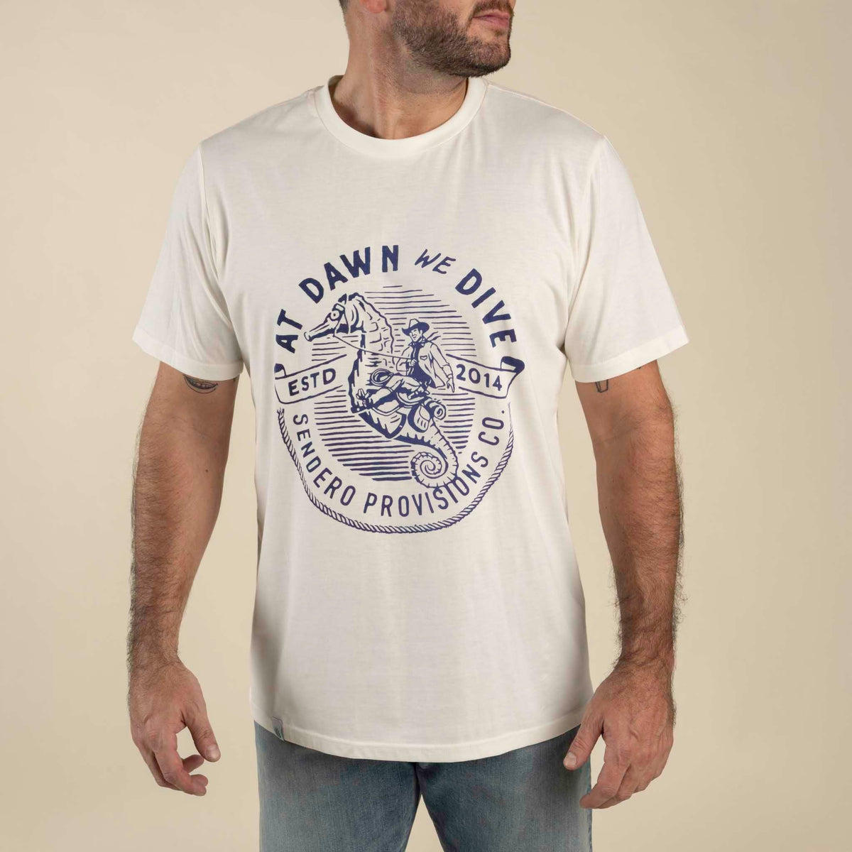 We Dive T-Shirt - Vintage White