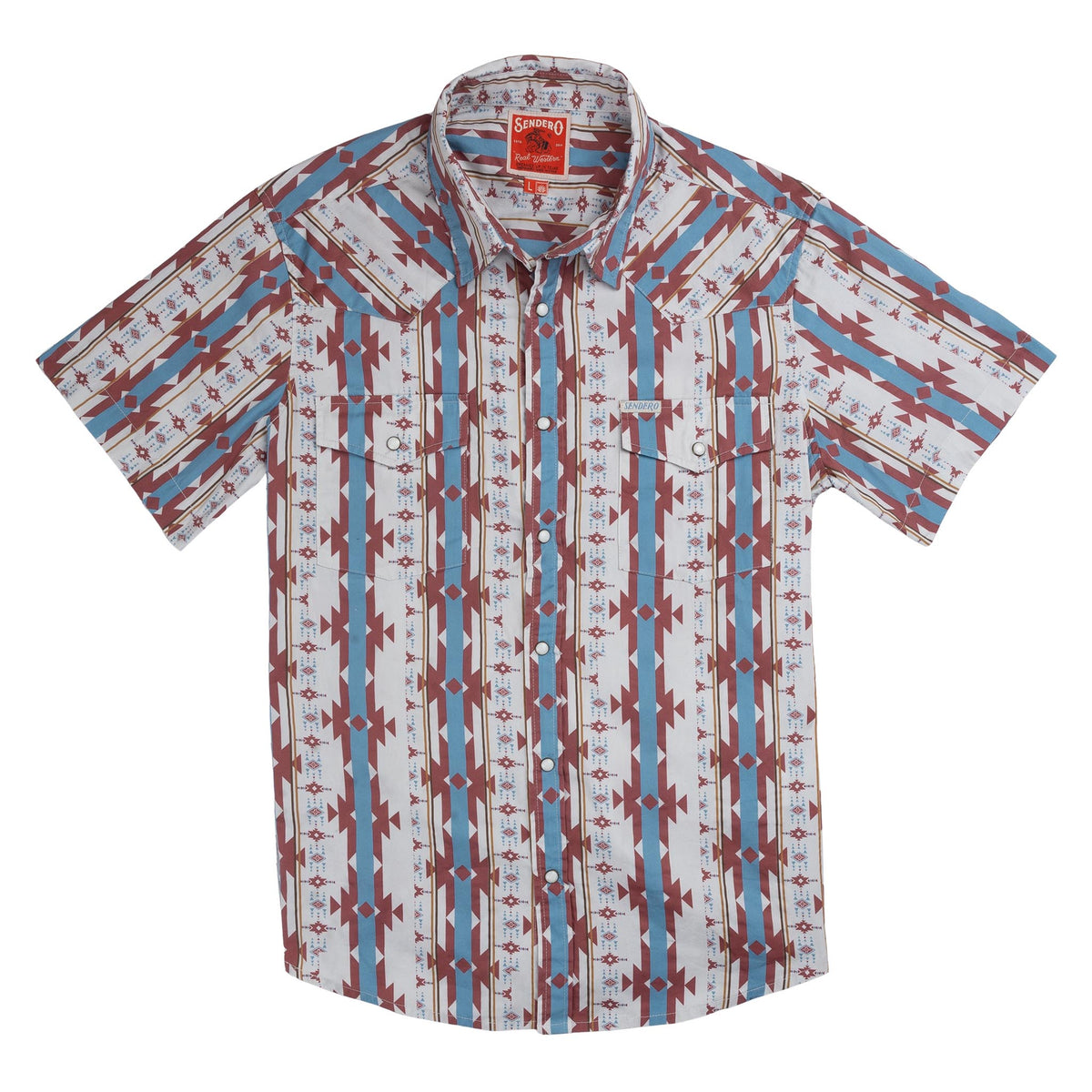 The Wyatt Pearl Snap Short Sleeve Print Shirt