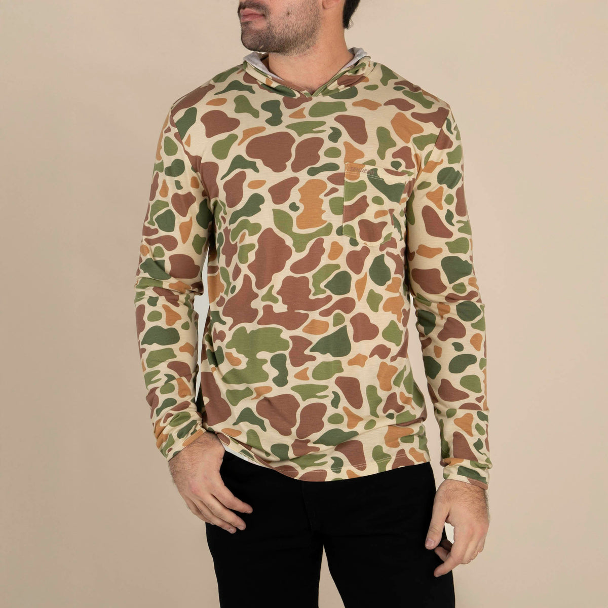 Yucatan Bamboo Hoodie Tech Shirt - Field Camo