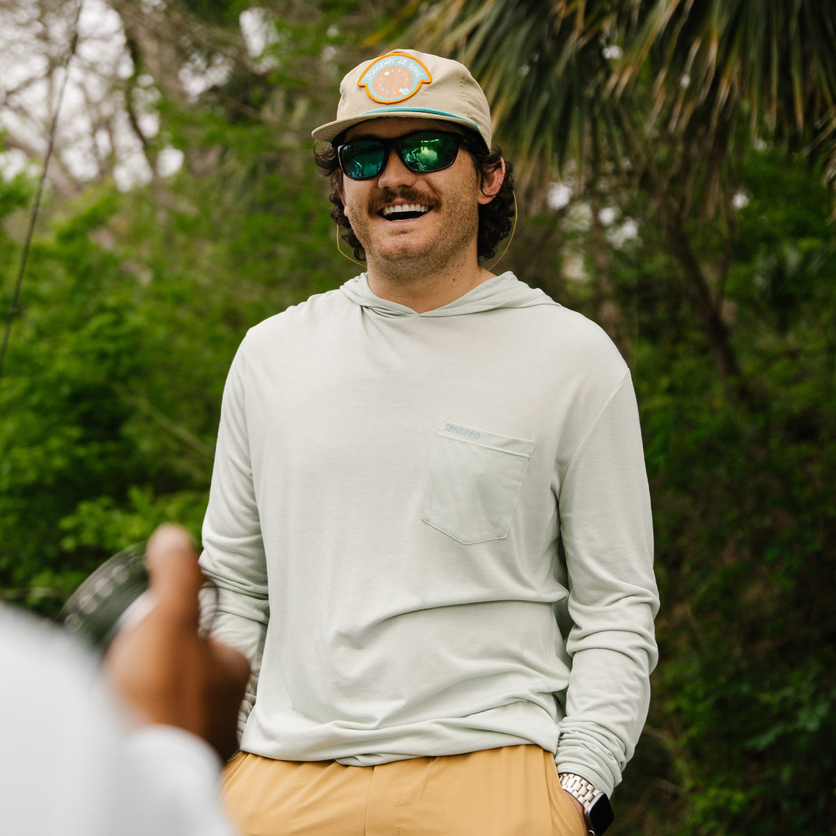 Yucatan Bamboo Hoodie Tech Shirt - Flats Green