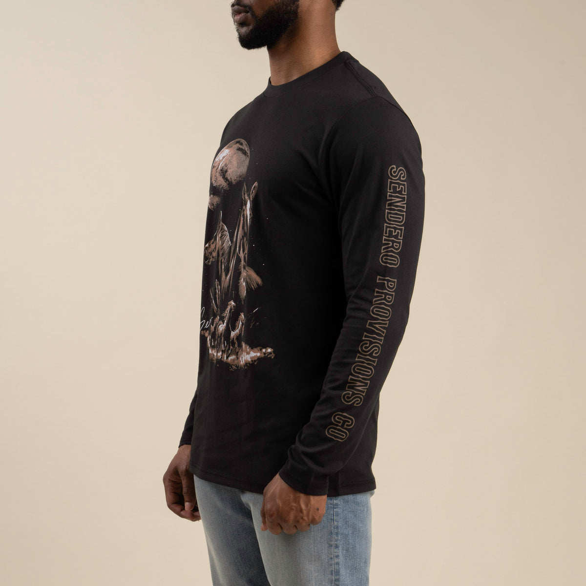 Midnight Riders Long Sleeve T-Shirt - Black