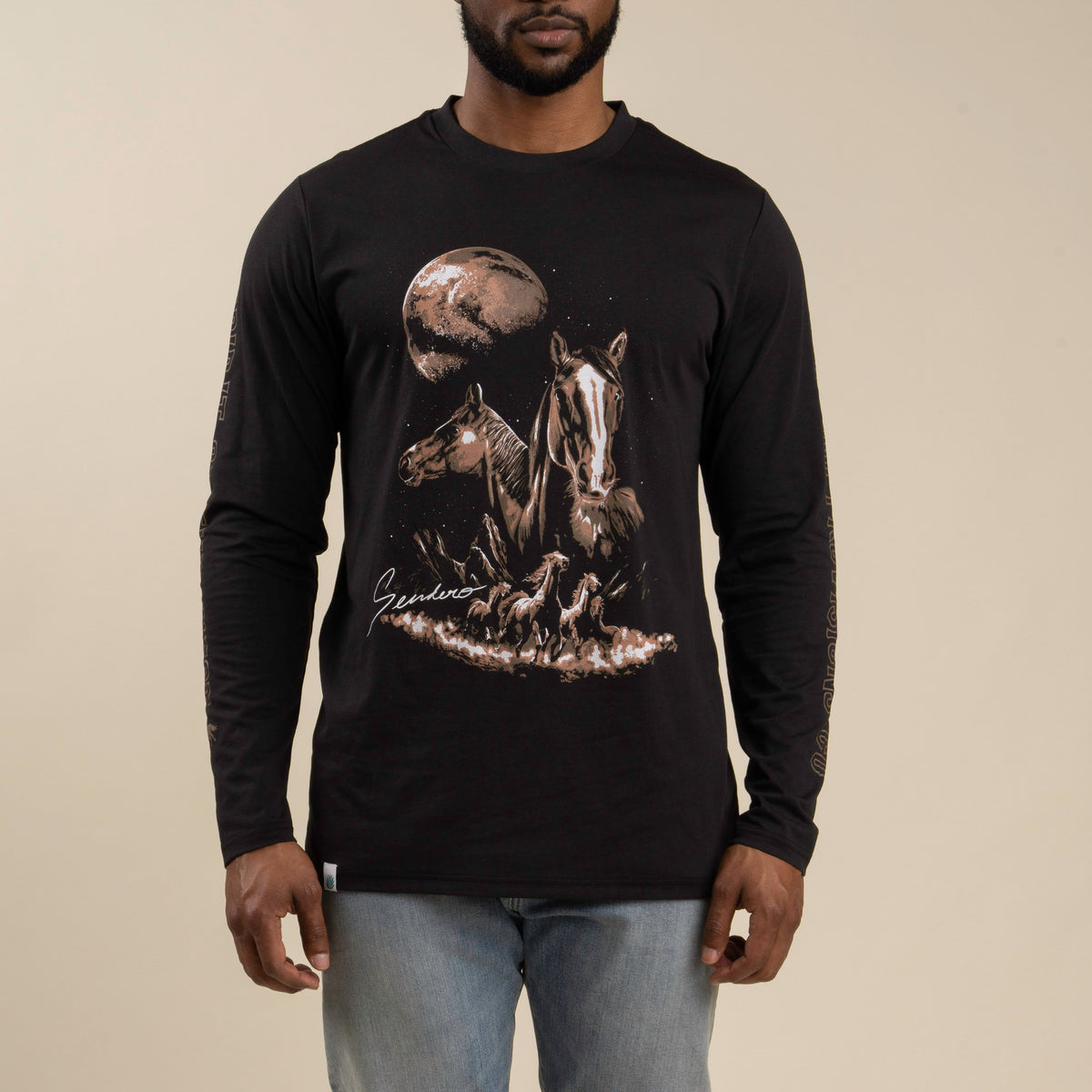 Midnight Riders Long Sleeve T-Shirt - Black