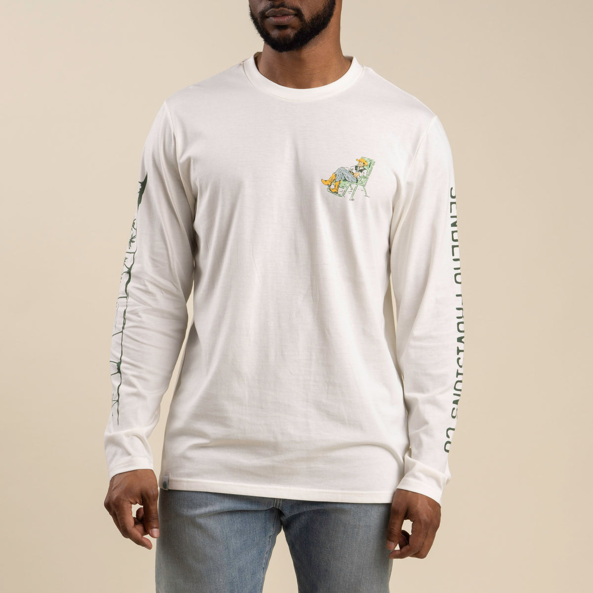 Oasis Long Sleeve T-Shirt - Vintage White