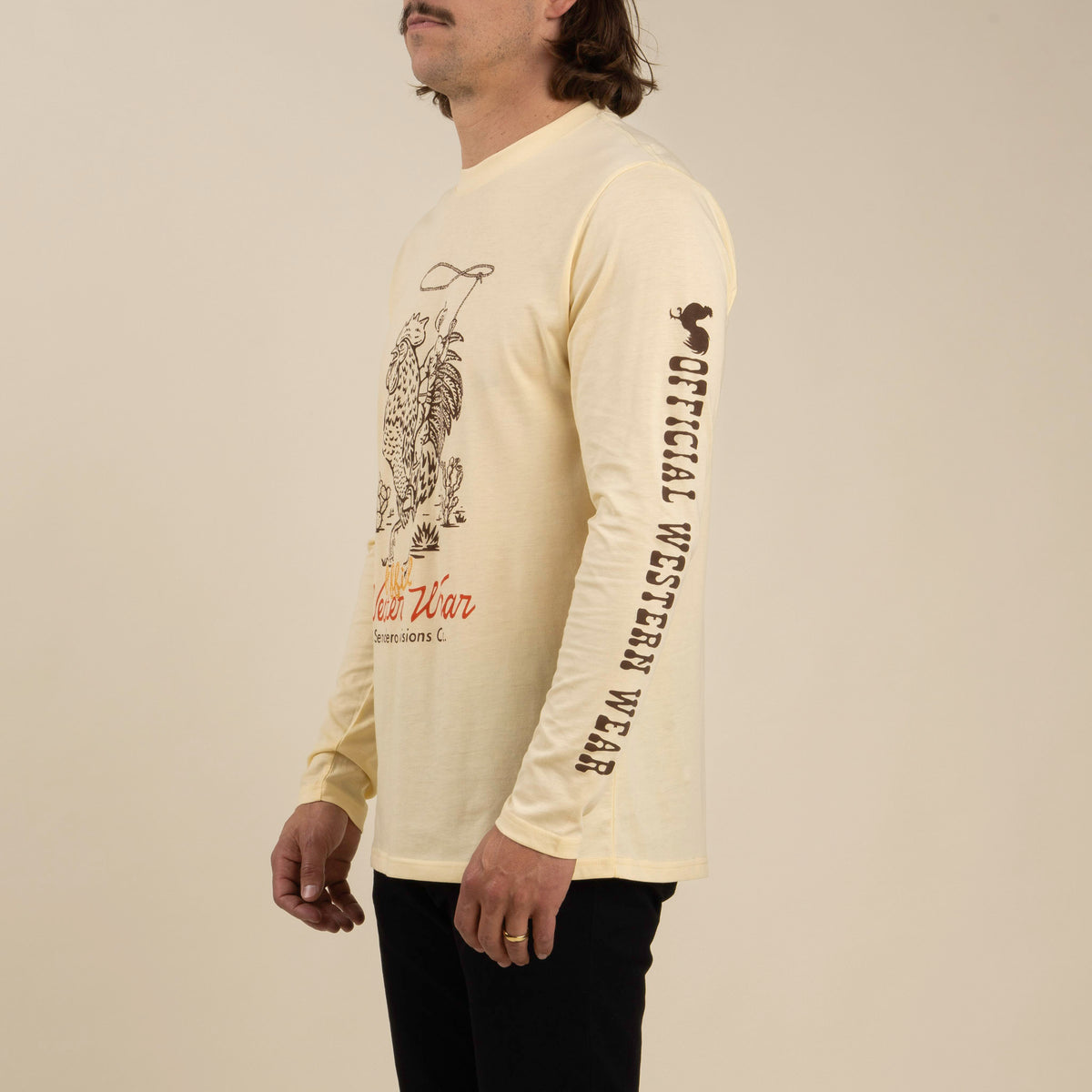 Official Western Long Sleeve T-Shirt - Cream
