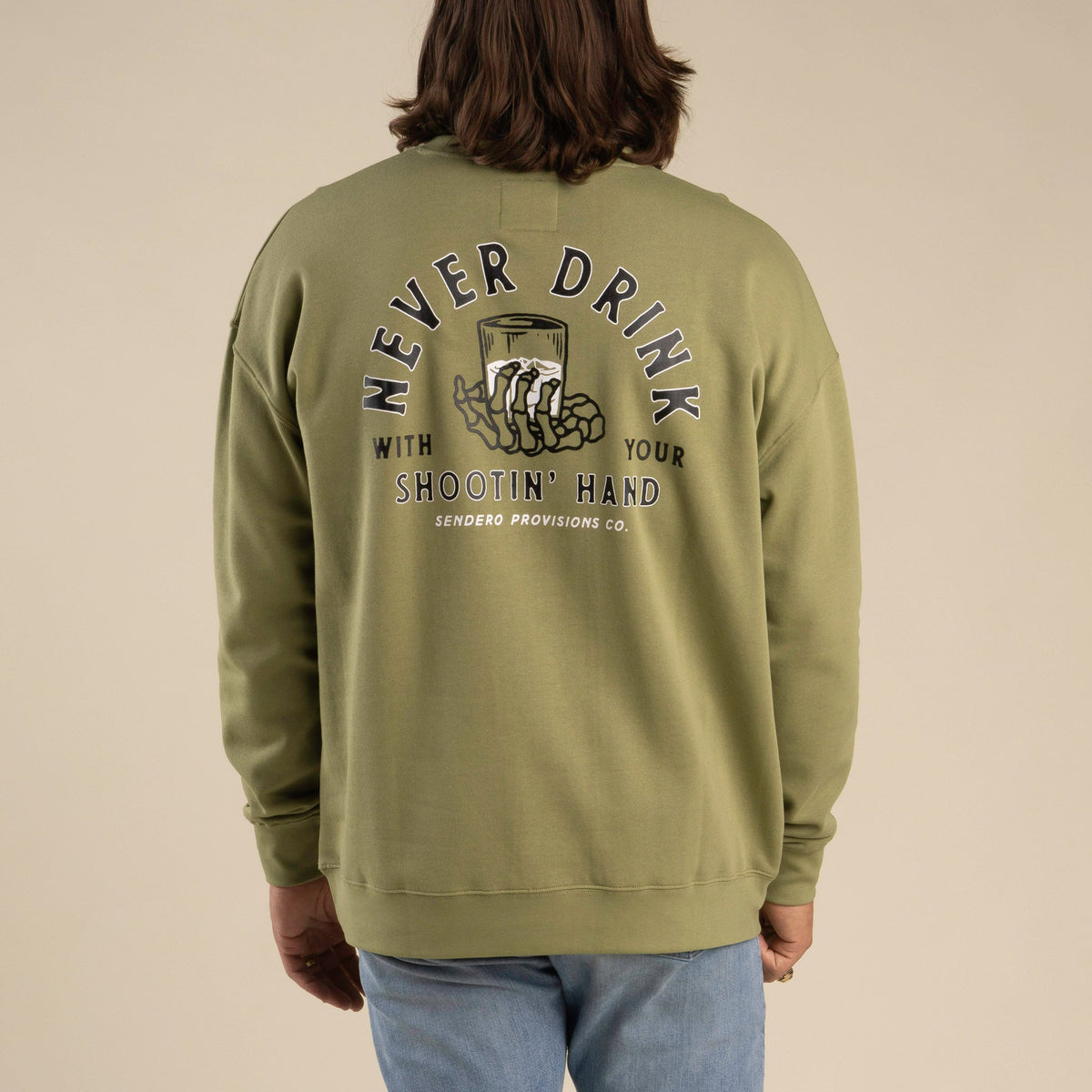 Shootin' Hand Sweatshirt - Sage
