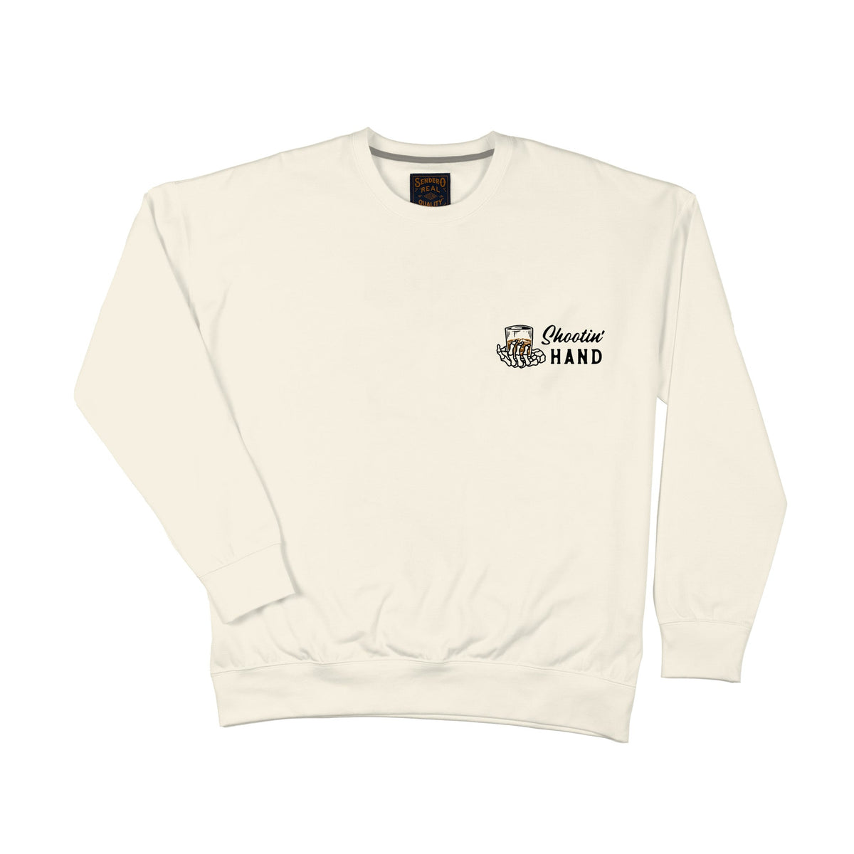 Shootin' Hand Sweatshirt - Vintage White