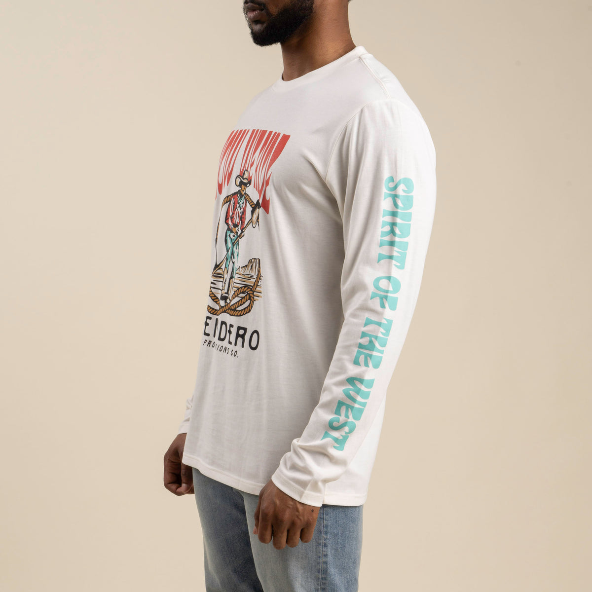 Stick Horse Long Sleeve T-Shirt - Vintage White