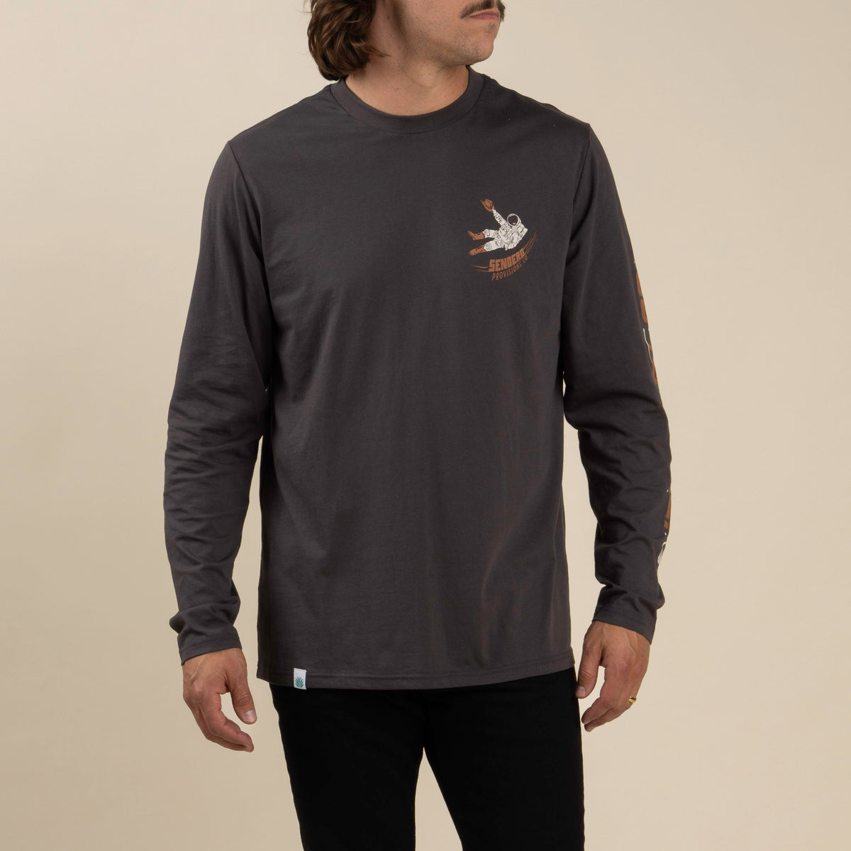 To Space Long Sleeve T-Shirt - Vintage Black