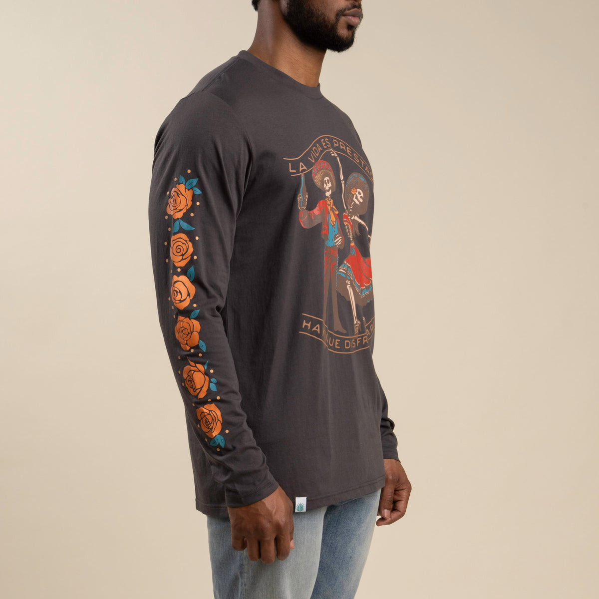 Viejones Long Sleeve T-Shirt - Vintage Black