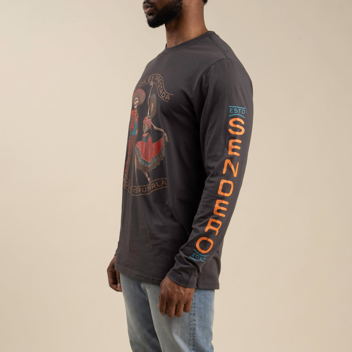 Viejones Long Sleeve T-Shirt - Vintage Black