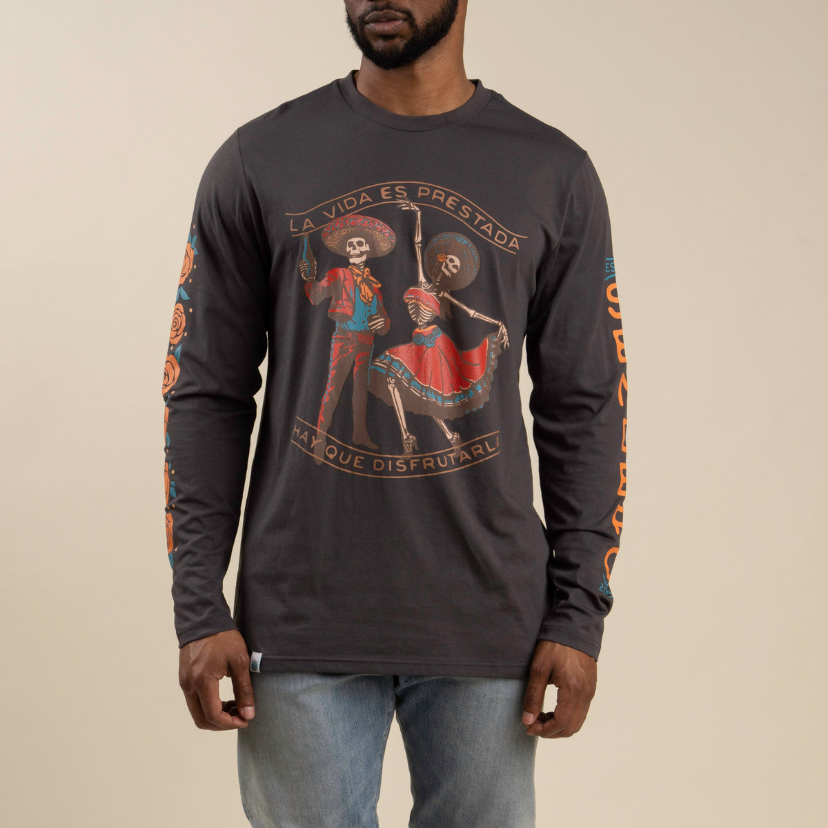 Viejones Long Sleeve T-Shirt - Vintage Black