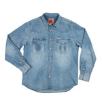The Wyatt Pearl Snap Long Sleeve Denim Shirt