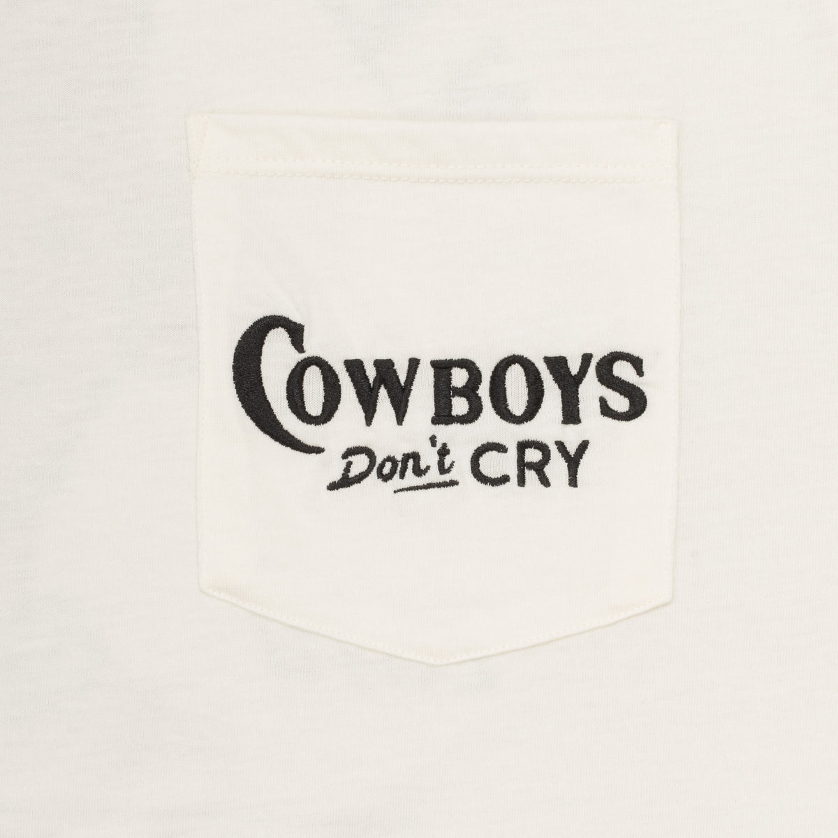 Cowboys Don't Cry Pocket T-Shirt - Vintage White