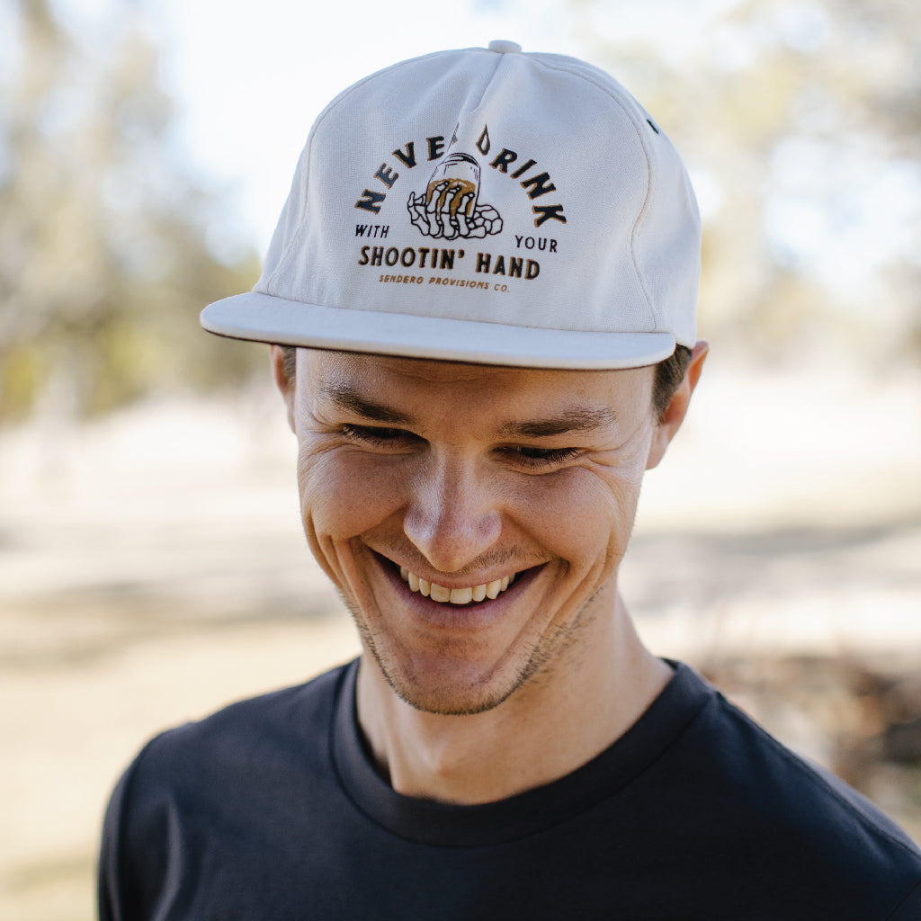 Shootin' Hand Hat - White